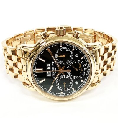 Patek Philippe Perpetual Calendar Chronograph Rose Gold Black Dial 5204 1r-001