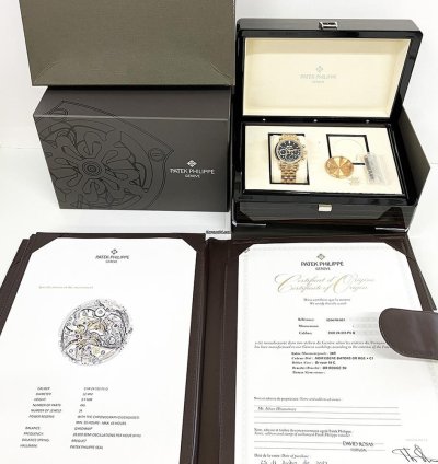 Patek Philippe Perpetual Calendar Chronograph Rose Gold Black Dial 5204 1r-001