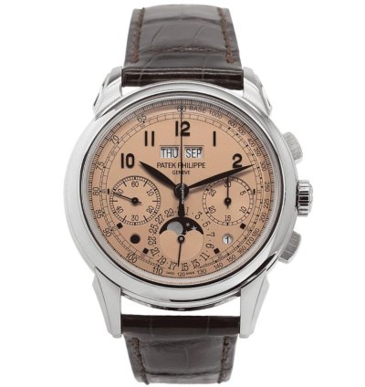 Patek Philippe Perpetual Calendar Chronograph Salmon Platinum 5270p-001 - Ats-w007979