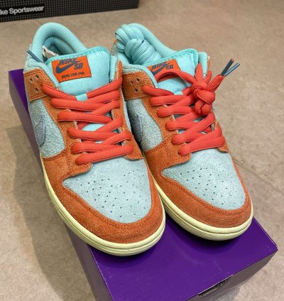 Nike Sb Dunk Low Orange Noise Aqua Emerald Rise