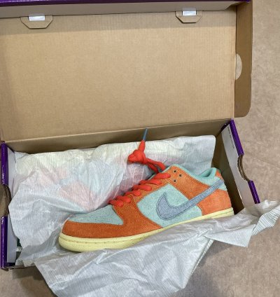 Nike Sb Dunk Low Orange Noise Aqua Emerald Rise