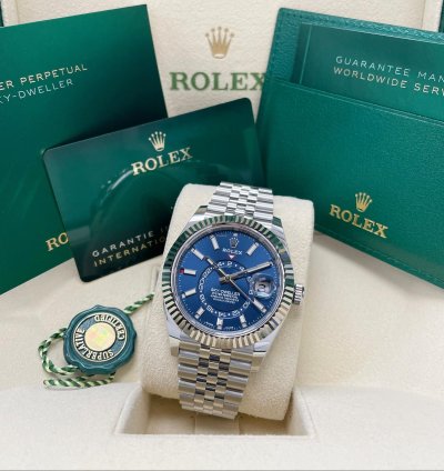 Rolex Sky-dweller New 336934 Sky-dweller Blue Dial Stainless Steel 42mm Jubilee Bracelet