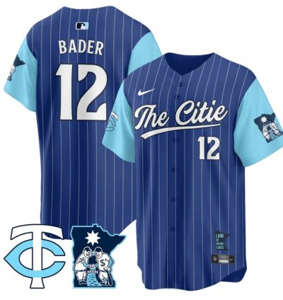 Harrison Bader Jersey 12 Minnesota Twins 2025 City Connect Concept Stitched Royal