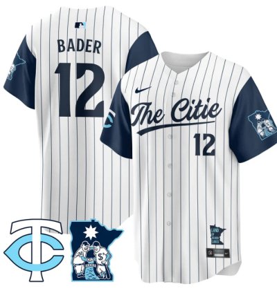 Harrison Bader Jersey 12 Minnesota Twins 2025 City Connect Concept Stitched White