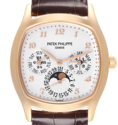 Patek Philippe Perpetual Calendar Complications Perpetual Calendar Rose Gold Watch 5940 Box Papers