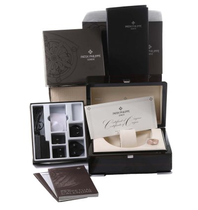 Patek Philippe Perpetual Calendar Complications Perpetual Calendar Rose Gold Watch 5940 Box Papers