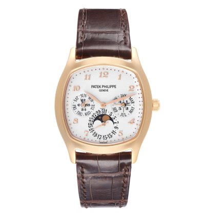 Patek Philippe Perpetual Calendar Complications Perpetual Calendar Rose Gold Watch 5940 Box Papers