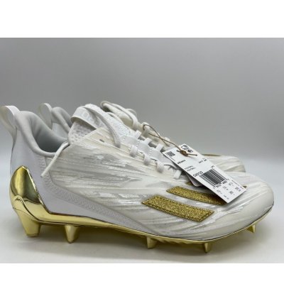 Adidas Adizero White Gold Football Cleats Gx5122 Men Sz 8