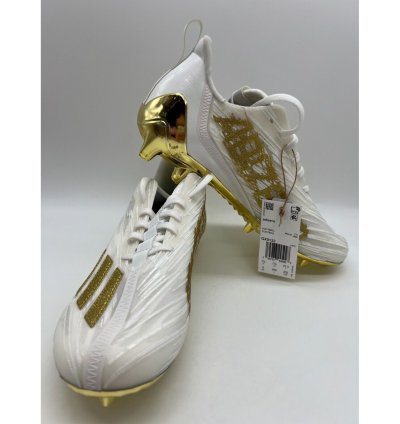 Adidas Adizero White Gold Football Cleats Gx5122 Men Sz 8