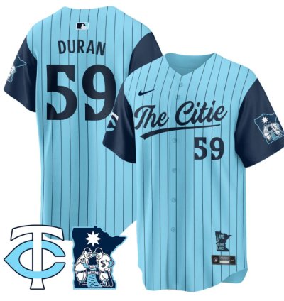 Jhoan Duran Jersey 59 Minnesota Twins 2025 City Connect Concept Stitched Blue