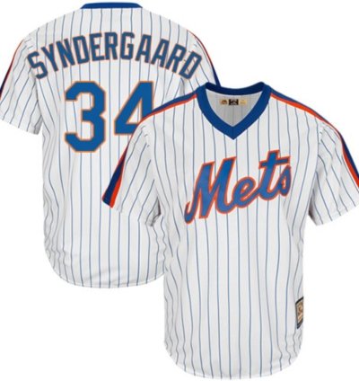 New York Mets Noah Syndergaard White Throwback Pullover Jersey