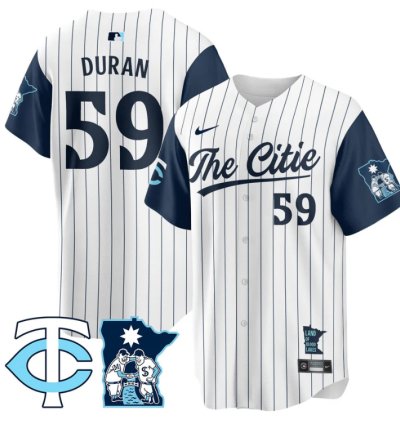 Jhoan Duran Jersey 59 Minnesota Twins 2025 City Connect Concept Stitched White