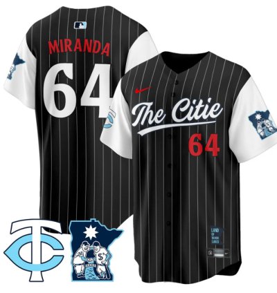 Jose Miranda Jersey 64 Minnesota Twins 2025 City Connect Concept Stitched Black