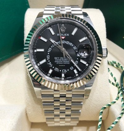 Rolex Sky-dweller New Oyster Perpetual Sky Dweller 326934 Black Index Dial Jubilee Bracelet 42mm