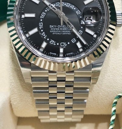 Rolex Sky-dweller New Oyster Perpetual Sky Dweller 326934 Black Index Dial Jubilee Bracelet 42mm