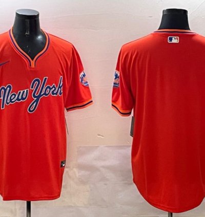 New York Mets Team Orange Throwback Fashion Jersey