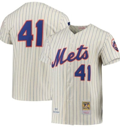 New York Mets Tom Seaver Cream 1969 Throwback Jersey
