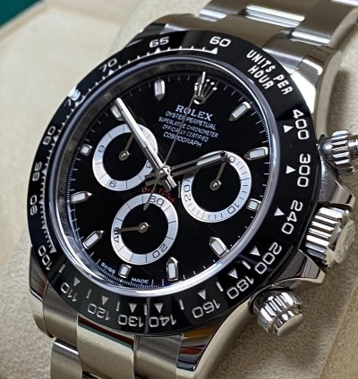 Rolex Daytona Stainless Steel Ceramic Daytona Black Dial 116500ln Unworn Box Papers 2023
