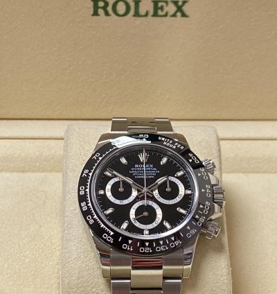 Rolex Daytona Stainless Steel Ceramic Daytona Black Dial 116500ln Unworn Box Papers 2023