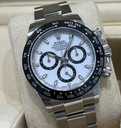 Rolex Daytona Stainless Steel Ceramic Daytona White Panda Dial 116500ln Unworn Box Papers 2023