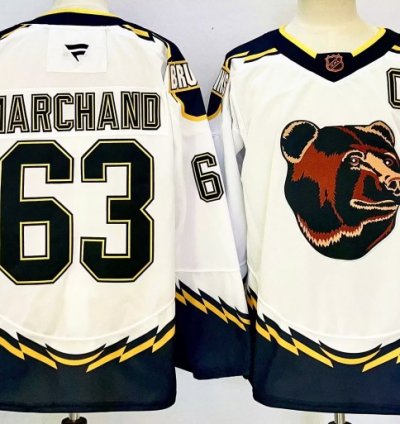 Mens Boston Bruins 63 Brad Marchand Jersey Stitched