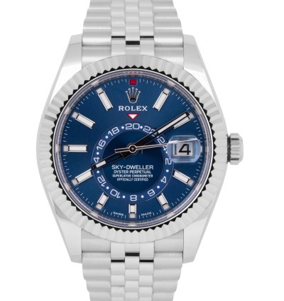 Rolex Sky-dweller New Papers Rolex Sky-dweller Blue Steel Gold 42mm Jubilee Watch 326934 Box