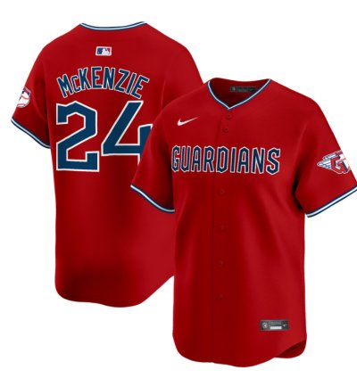 Triston Mckenzie Jersey 24 Cleveland Guardians 2025 Vapor Premier Limited All Stitched Red