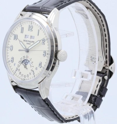 Patek Philippe Perpetual Calendar Grand Complications 40mm White Gold Creme Arabic