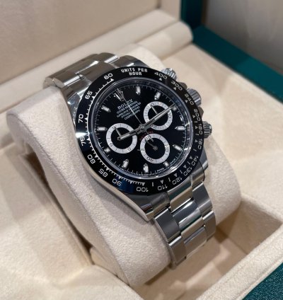 Rolex Daytona Steel 2021 Unworn With Stickers Black Dial Ceramic Bezel 116500ln