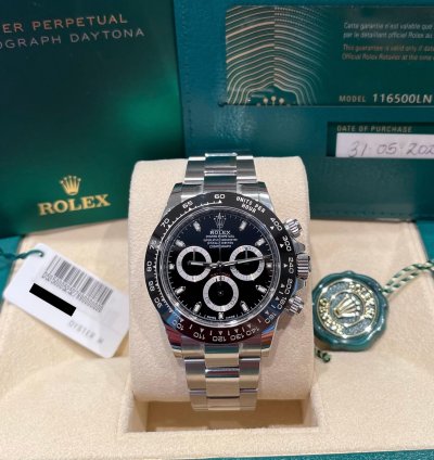 Rolex Daytona Steel 2021 Unworn With Stickers Black Dial Ceramic Bezel 116500ln