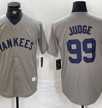 New York Yankees Aaron Judge Gray Throwback Jersey