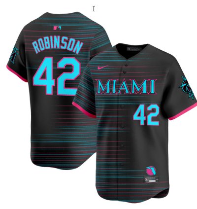 Jackie Robinson Jersey 42 Miami Marlins 2025 City Connect Vapor Premier Limited Stitched