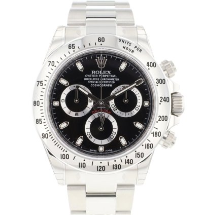 Rolex Daytona Steel Black Dial Full Stickers New