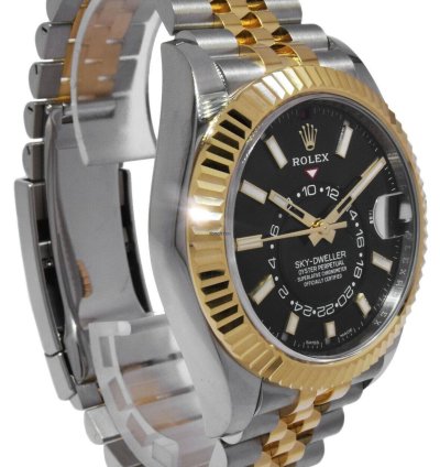 Rolex Sky-dweller New Rolex Sky-dweller Black Dial 18k Yg Steel Jubilee 42mm Watch 23 326933
