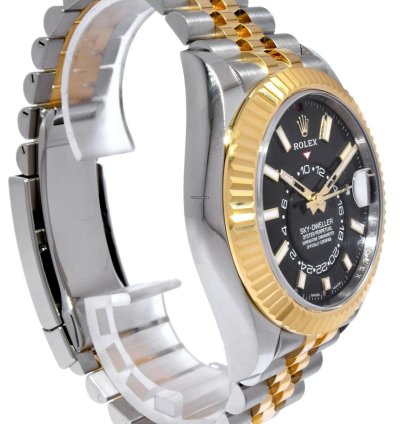 Rolex Sky-dweller New Rolex Sky-dweller Black Dial 18k Yg Steel Jubilee 42mm Watch 23 326933