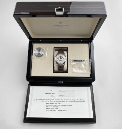Patek Philippe Perpetual Calendar Grand Complications 5496p-015 Perpetual Calendar Moon Phases Platinum Silver Dial 2018