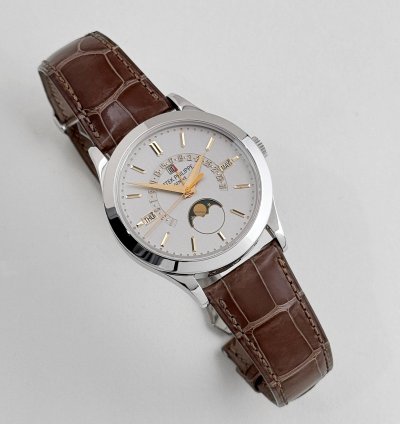 Patek Philippe Perpetual Calendar Grand Complications 5496p-015 Perpetual Calendar Moon Phases Platinum Silver Dial 2018