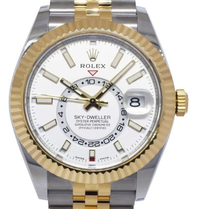 Rolex Sky-dweller New Rolex Sky-dweller White Dial 18k Yg Steel 42mm Watch 22 326933