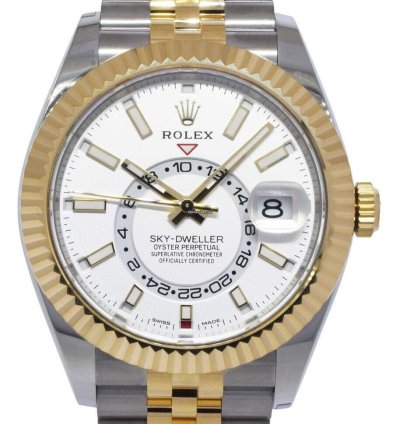 Rolex Sky-dweller New Rolex Sky-dweller White Dial 18k Yg Steel 42mm Watch 22 326933