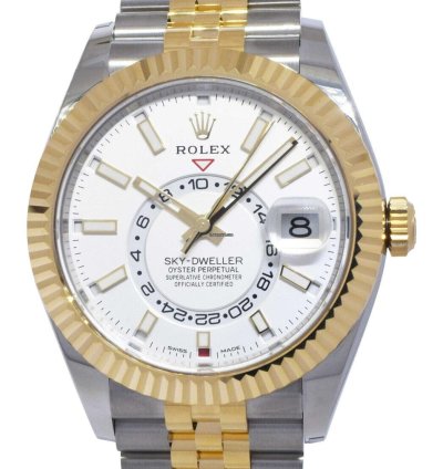 Rolex Sky-dweller New Rolex Sky-dweller White Dial 18k Yg Steel 42mm Watch 22 326933