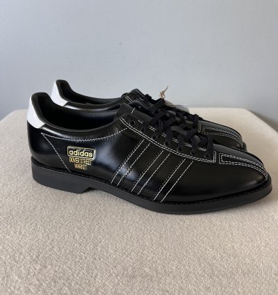 Adidas Brain Dead Bowling Shoes In Black Leather
