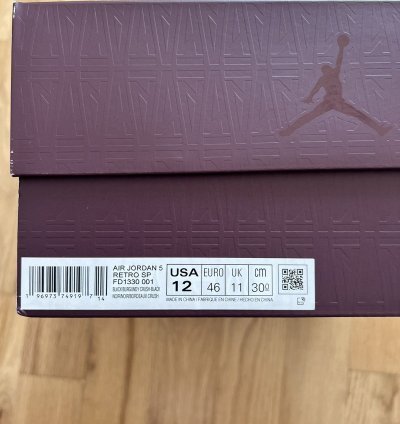 Ma Mani Re Air Jordan 5 Retro Dusk Sz 12