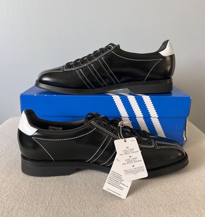 Adidas Brain Dead Bowling Shoes In Black Leather