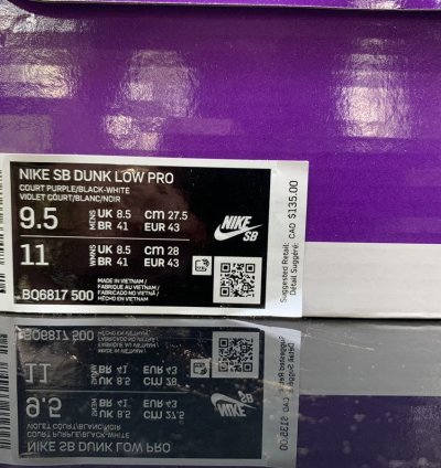 Nike Sb Dunk Low Pro Court Purple
