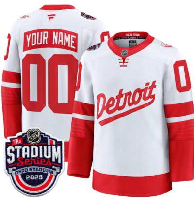 Men Custom Detroit Red Wings Jersey 2025 Stadium Series Patch Premium Stitched