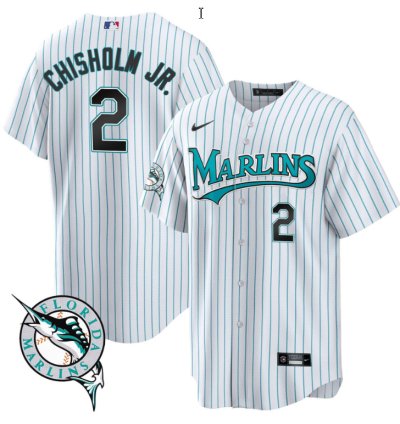 Jazz Chisholm Jr Jersey 2 Miami Marlins Throwback Cool Base All Stitched