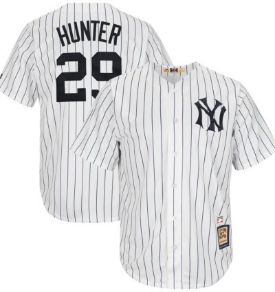 New York Yankees Catfish Hunter White Throwback Jersey