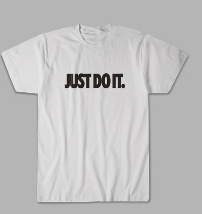 Nike Just Do It Logo White T Shirt