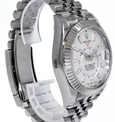 Rolex Sky-dweller Nos Rolex Sky-dweller Steel 18k Wg 42mm White Dial Jubilee Watch 21 326934