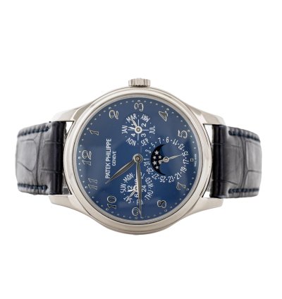 Patek Philippe Perpetual Calendar Grand Complications Perpetual Calendar White Gold Blue Dial 39mm 5327g Full Set
